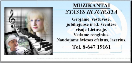 Muzikantai vestuvėms Muzikantai Stasys ir Jurgita