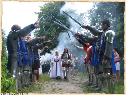 Švenčių, renginių organizatoriai Senovinė vestuvių ceremonija arba karališkos vestuvės.