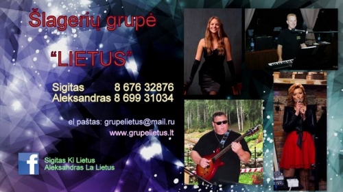 Muzikantai vestuvėms Grupė " LIETUS " - geros muzikos ir nuotaikos garantas.