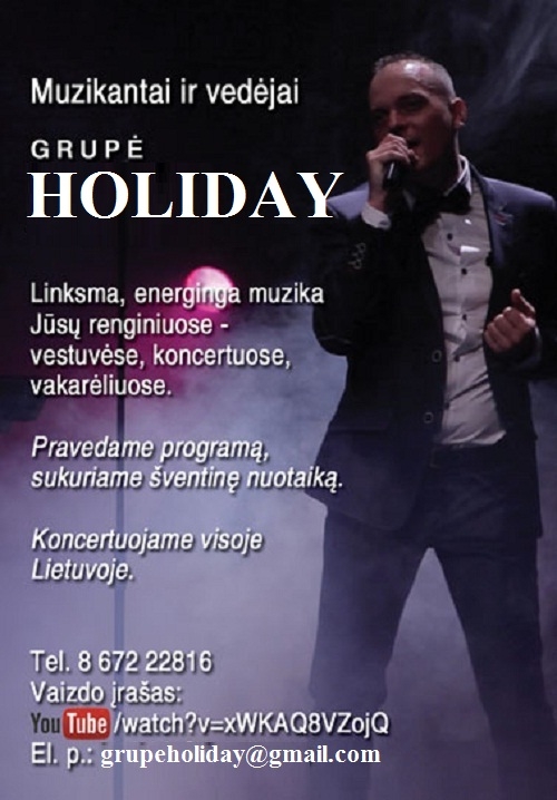 Muzikantai vestuvėms Grupė "HOLIDAY" vestuvės klubai gimtadieniai