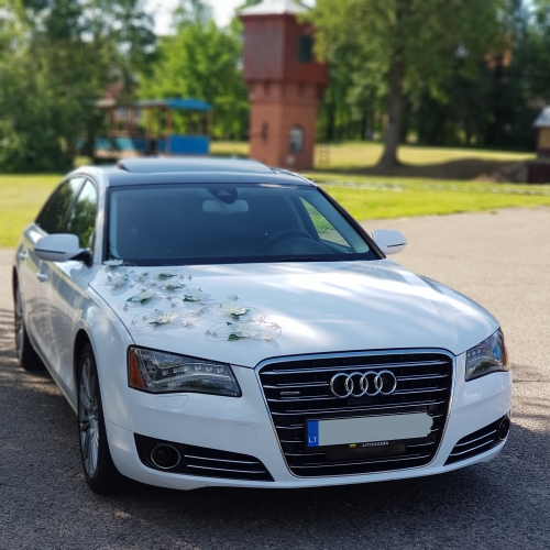 Automobilių nuoma Audi A8 Long 2017 nuoma vestuvėms