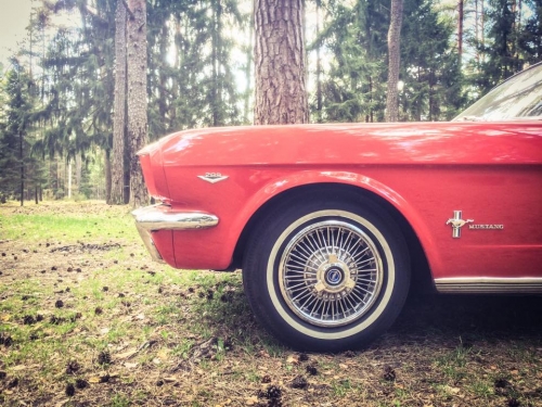 Automobilių nuoma FORD MUSTANG 1966 Kabrioletas | Raudonas