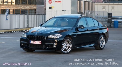 Automobilių nuoma BMW F10 2014metu