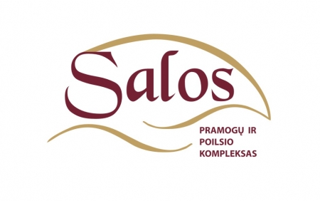 "Salos" - viešbutis; kavinė-baras; klubas; sauna ir baseinas. Tra logo