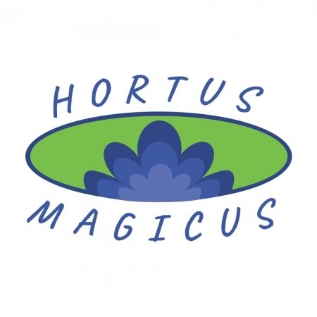 HORTUS MAGICUS gėlių dizainas logo