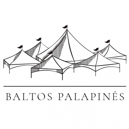 Baltos palapinės vestuvėms logo